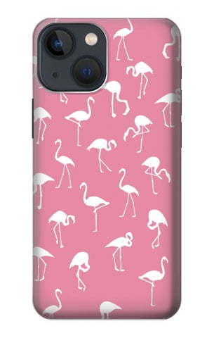 iPhone 13 Hard Case Pink Flamingo Pattern