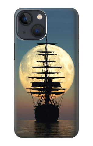 iPhone 13 Hard Case Pirate Ship Moon Night