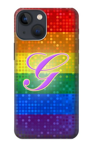 iPhone 13 Hard Case Rainbow Gay Pride Flag Device