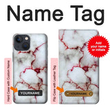 iPhone 13 Hard Case Bloody Marble with custom name