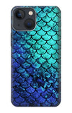 iPhone 13 Hard Case Green Mermaid Fish Scale