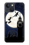 iPhone 13 Hard Case Peter Pan Fly Fullmoon Night