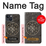 iPhone 13 Hard Case Norse Ancient Viking Symbol with custom name