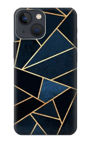 iPhone 13 Hard Case Navy Blue Graphic Art
