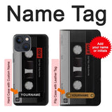 iPhone 13 Hard Case Vintage Cassette Tape with custom name