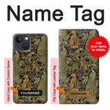 iPhone 13 Hard Case William Morris Forest Velvet with custom name