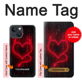 iPhone 13 Hard Case Devil Heart with custom name