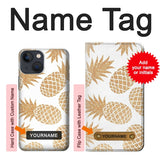 iPhone 13 Hard Case Seamless Pineapple with custom name