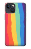 iPhone 13 Hard Case Cute Vertical Watercolor Rainbow