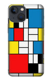 iPhone 13 Hard Case Piet Mondrian Line Art Composition