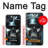 Apple iPhone 14 Hard Case Skull Soldier Zombie with custom name