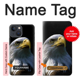 Apple iPhone 14 Hard Case Bald Eagle with custom name