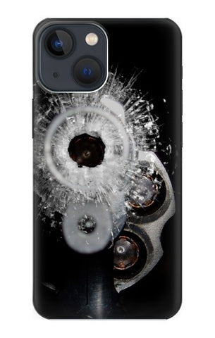 Apple iPhone 14 Hard Case Gun Bullet Hole Glass