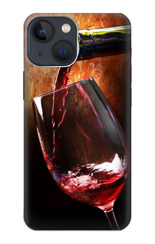 Apple iPhone 14 Hard Case Red Wine Bottle And Glass