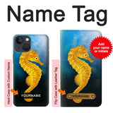 Apple iPhone 14 Hard Case Seahorse Underwater World with custom name