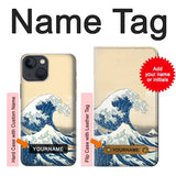 Apple iPhone 14 Hard Case Under the Wave off Kanagawa with custom name