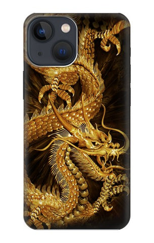 Apple iPhone 14 Hard Case Chinese Gold Dragon Printed