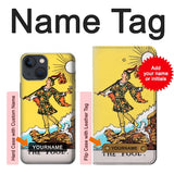 Apple iPhone 14 Hard Case Tarot Card The Fool with custom name