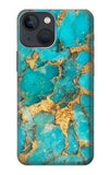 Apple iPhone 14 Hard Case Aqua Turquoise Stone