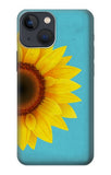Apple iPhone 14 Hard Case Vintage Sunflower Blue