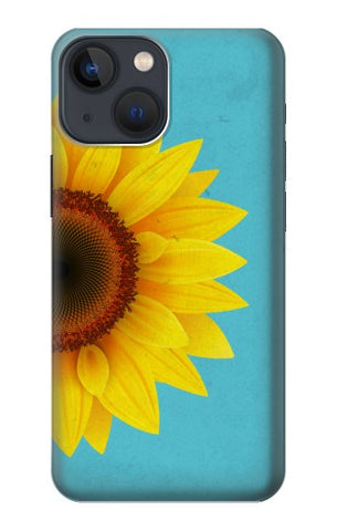 Apple iPhone 14 Hard Case Vintage Sunflower Blue