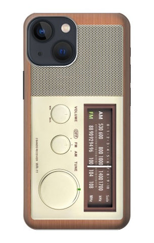 Apple iPhone 14 Hard Case FM AM Wooden Receiver Graphic