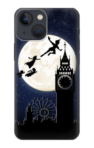 Apple iPhone 14 Hard Case Peter Pan Fly Fullmoon Night