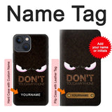 Apple iPhone 14 Hard Case Do Not Touch My Phone with custom name
