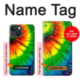 Apple iPhone 14 Hard Case Tie Dye with custom name