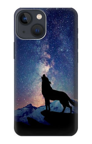 Apple iPhone 14 Hard Case Wolf Howling Million Star