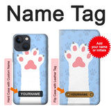 Apple iPhone 14 Hard Case Cat Paw with custom name