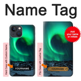 Apple iPhone 14 Hard Case Aurora Northern Light with custom name