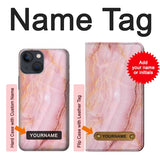 Apple iPhone 14 Hard Case Blood Marble with custom name
