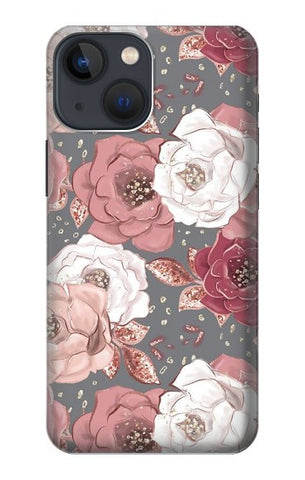 Apple iPhone 14 Hard Case Rose Floral Pattern