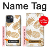 Apple iPhone 14 Hard Case Seamless Pineapple with custom name