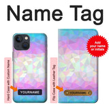 Apple iPhone 14 Hard Case Trans Flag Polygon with custom name