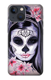 Apple iPhone 14 Hard Case Sugar Skull Steam Punk Girl Gothic