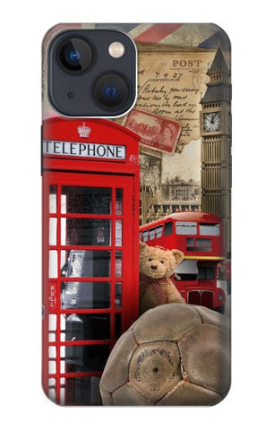 Apple iPhone 14 Hard Case Vintage London British