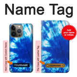 Apple iPhone 14 Pro Max Hard Case Tie Dye Blue with custom name