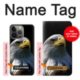 Apple iPhone 14 Pro Max Hard Case Bald Eagle with custom name