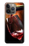 Apple iPhone 14 Pro Max Hard Case Red Wine Bottle And Glass