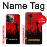 Apple iPhone 14 Pro Max Hard Case Zombie Hands with custom name