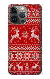 Apple iPhone 14 Pro Max Hard Case Christmas Reindeer Knitted Pattern