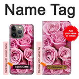 Apple iPhone 14 Pro Max Hard Case Pink Rose with custom name