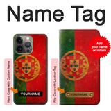 Apple iPhone 14 Pro Max Hard Case Vintage Portugal Flag with custom name