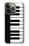 Apple iPhone 14 Pro Max Hard Case Black and White Piano Keyboard