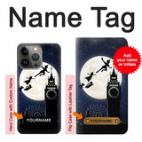 Apple iPhone 14 Pro Max Hard Case Peter Pan Fly Fullmoon Night with custom name