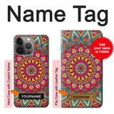 Apple iPhone 14 Pro Max Hard Case Hippie Art Pattern with custom name