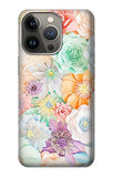 Apple iPhone 14 Pro Max Hard Case Pastel Floral Flower