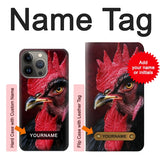 Apple iPhone 14 Pro Max Hard Case Chicken Rooster with custom name